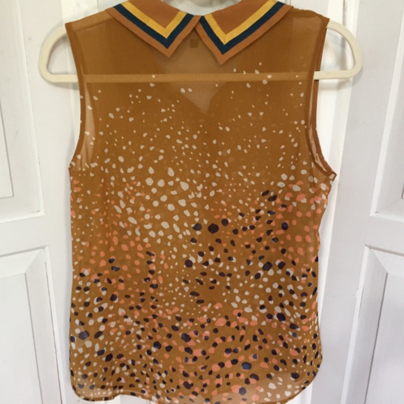 CAbi Sleeveless Button Blouse in Mustard - Picture 12 of 15